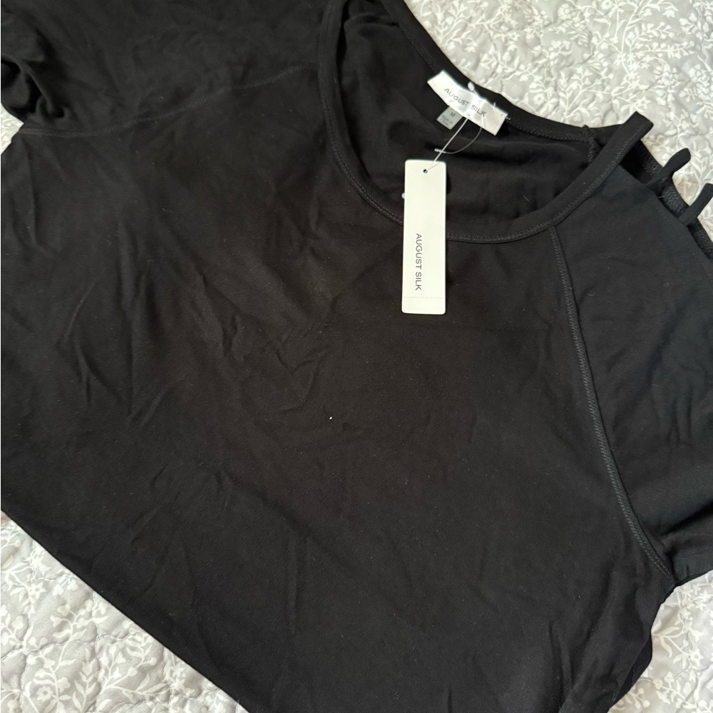 august silk Black Women’s Short Sleeve Tank Top